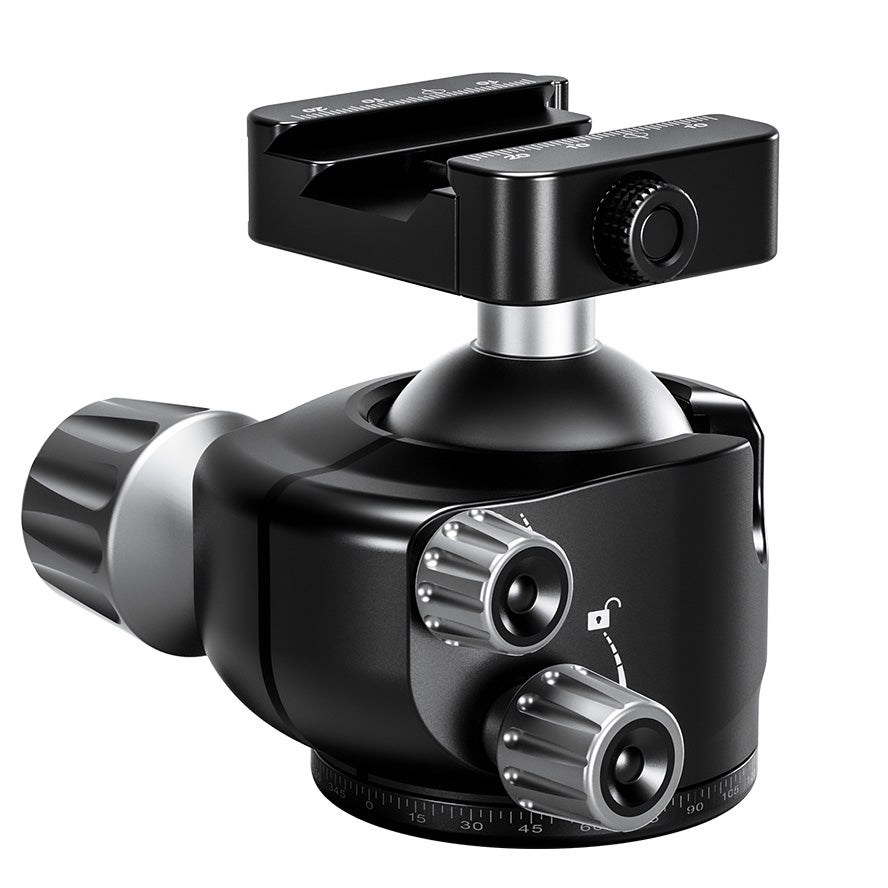 Leofoto LH-47SC Low Profile Ballhead with Dual Profile Picatinny/Arca Clamp