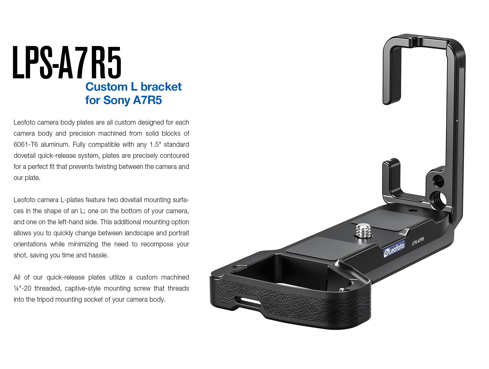 Leofoto LPS-A7R5 L-bracket for Sony A7R5