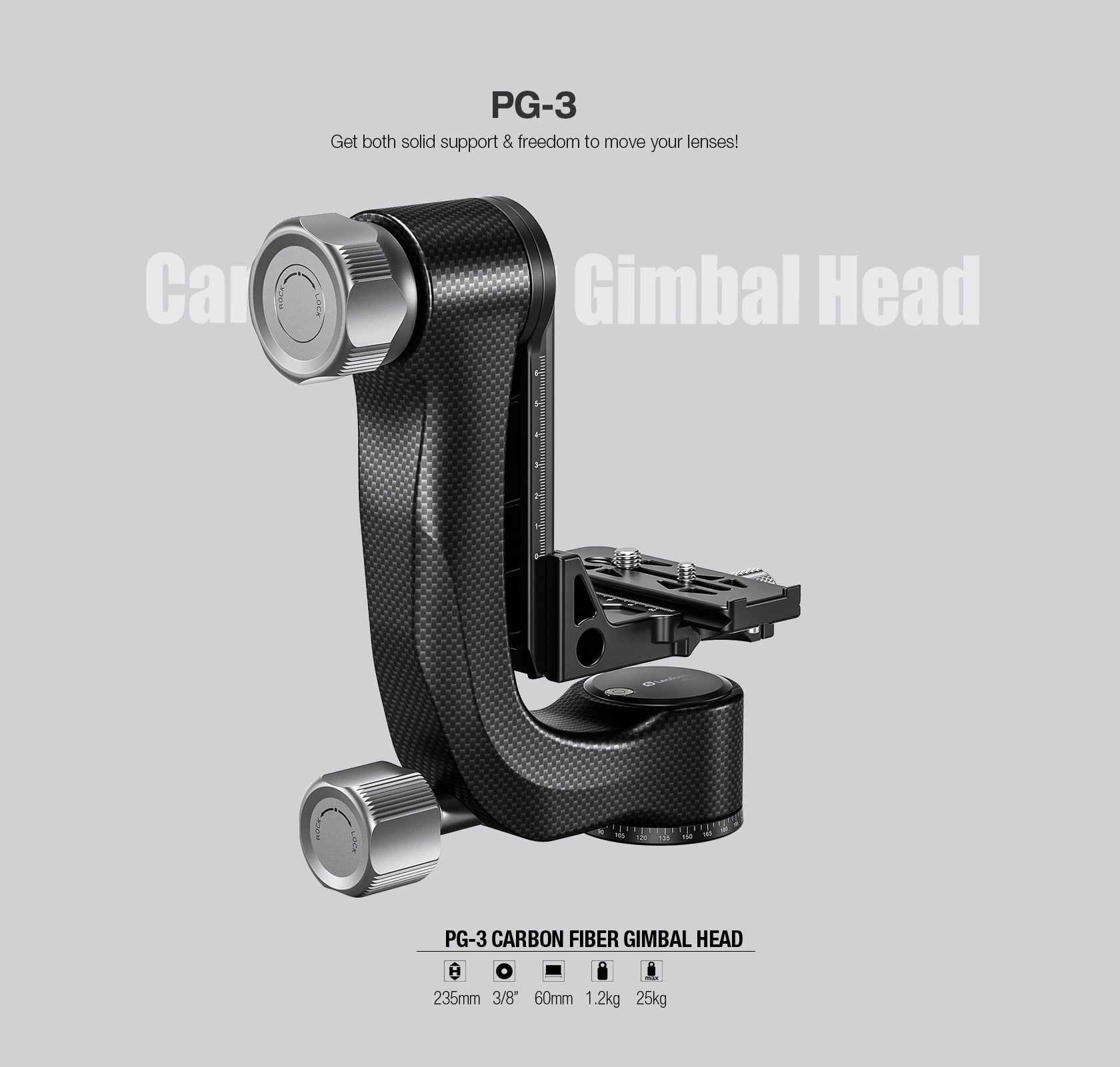 Leofoto PG-3 Carbon Fiber Gimbal