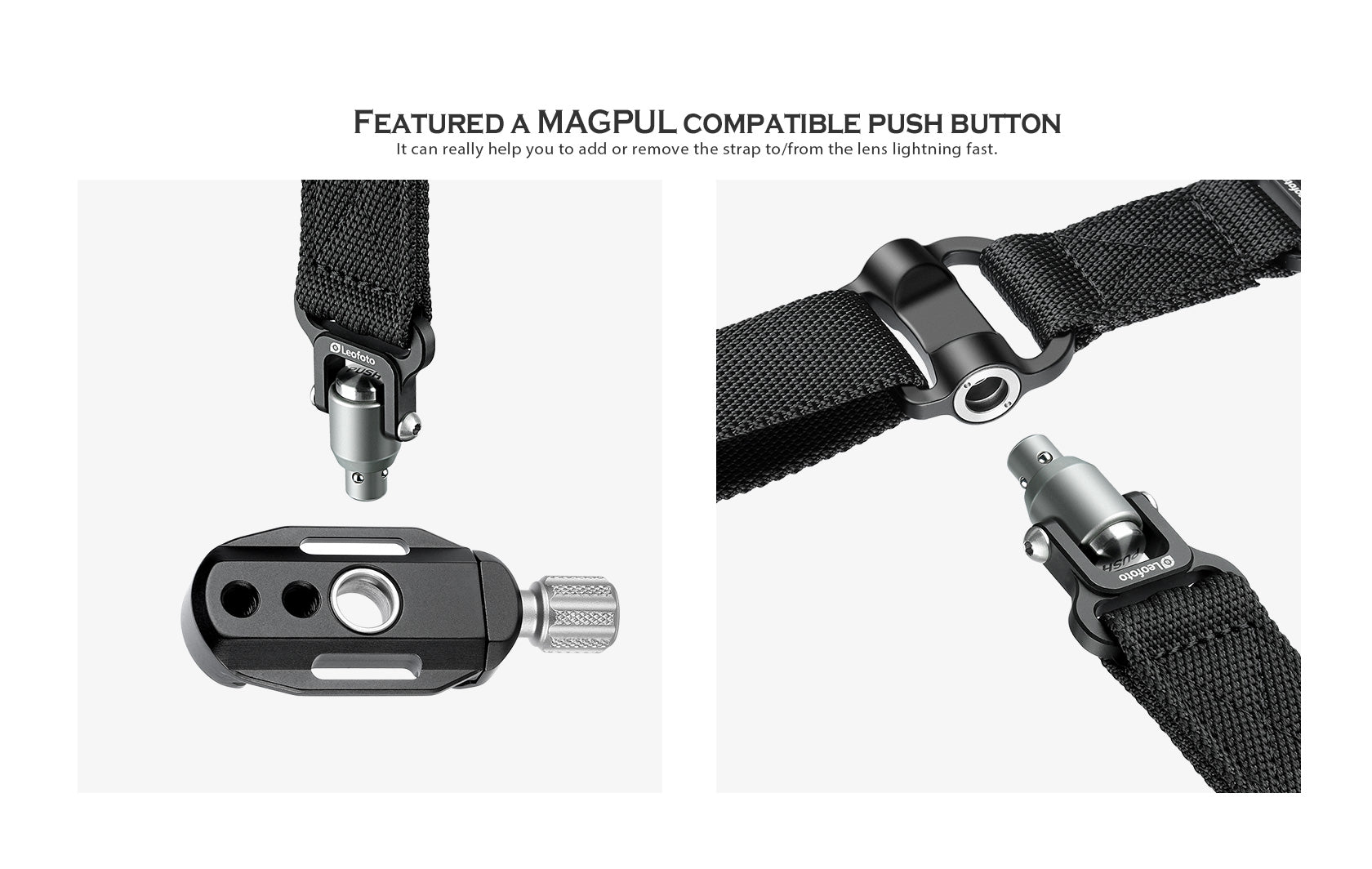 Leofoto SP-01 + DC-22Q Quick Detach Shoulder Strap