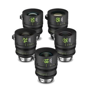 NiSi Aureus Prime Full Frame T1.4 Cinema Lens Kit – 18mm, 24mm, 35mm, 50mm, 85mm + Hard Case (PL Mount)