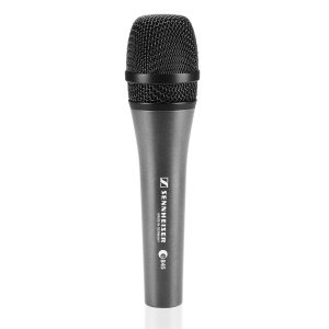 Sennheiser E 845-S Dynamic Super Cardioid Microphone, XLR-3M, Microphone Clamp MZQ 800, Pouch