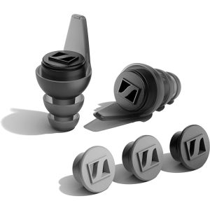 Sennheiser SoundProtex Plus Hearing Protection Earplugs, 3x Tip Sizes (Low, Mid, High & Full Black Filters)