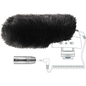 Sennheiser MZW 400 Professional Accessory Kit, For MKE 400, Hairy Cover, 3.5mm Jack to XLR Adapter