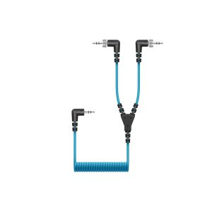 Sennheiser CL35-Y Coiled Audio Cable, 2 x 3.5mm Jack Plug Y-split for EW-DP
