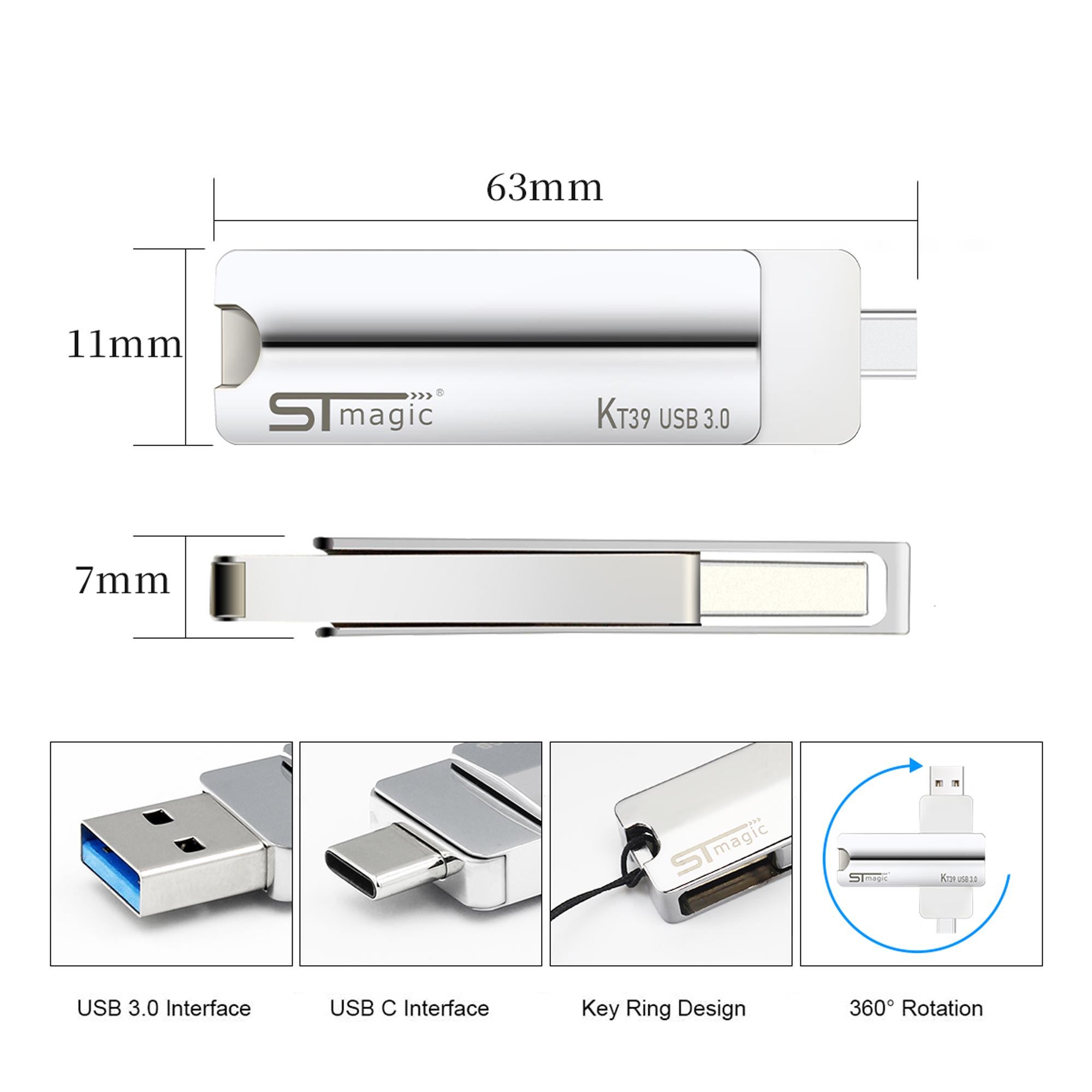 ST Magic K39 USB 3.0 USB-C Dual Drive
