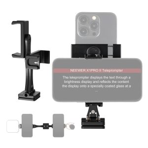 Neewer SP-08 Metal Dual Phone Tripod Mount & Teleprompter Adapter