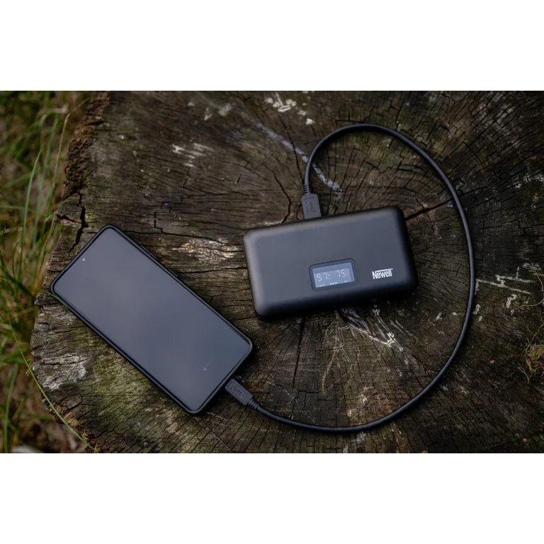 Newell LCD-PB-SD Fujifilm NP-W126 Dual Charger, Power Bank & SD Card Reader - Image 5