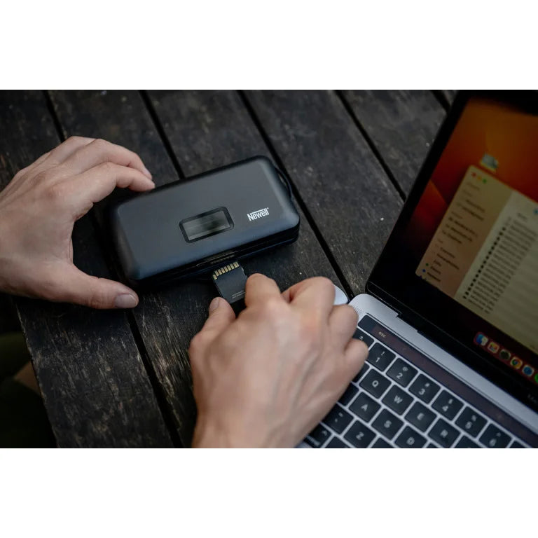 Newell LCD-PB-SD Fujifilm NP-W126 Dual Charger, Power Bank & SD Card Reader - Image 4